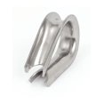 thumbnail image 3 of Unique Bargains Stainless Steel 20mm 3/4' Standard Wire Rope Cable Thimbles Silver Tone, 3 of 3