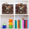 thumbnail image 6 of Yayeee Canvas Storage Basket with Handles for Shelves Fabric Bins Closet Organizer, Red Abstract Eagle, 6 of 8