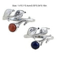 thumbnail image 3 of Wweixi Femmes Réglable Anneau Ouvert 925 en Argent Sterling avec Incrustation Lapis Lazuli agate Rouge Sud 1Set, 3 of 6