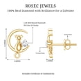 thumbnail image 5 of Rosec Jewels Cat on Moon Stud Earrings with Diamond for Women (HI-SI Quality) - with Screw Back - Ready to Gift, 10K Yellow Gold, 5 of 7