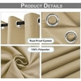thumbnail image 6 of DONGPAI Outdoor Curtains for Patio 52 x 96 Inch Waterproof Grommet Light Blocking Curtain, Beige, 2 Panels, 6 of 7