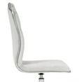 thumbnail image 5 of Impressions Royal Tufted Vanity Chair with 360 Degree Swivel, Button Cushioned Seat with Adjustable Height and Wheelbase (White), 5 of 8