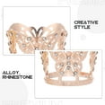 thumbnail image 4 of WEUVEB Rose Gold Butterfly Crown Cake Topper For Women Celebration 3Pcs, 4 of 8