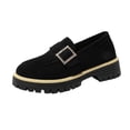 thumbnail image 2 of Willtoo Orthopedic Dress Shoes for Women Platform Round Toe Slip On Comfortable Loafers Non Slip Lug Sole Office Casual Walking Shoes Chunky Heel Fashion Low Top Shoes, 2 of 6