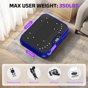 Evitormill Vibration Plate Exercise Machine Whole Body Workout Vibration Fitness Platform with Loop Bands, Blue