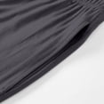 thumbnail image 5 of Men's Solid Color Pajama Pants with Pockets & Drawstring - Cuffed Jogger Sleep Bottoms for Men, Elastic Waist Soft Lightweight Lounge Homewear Dark Gray M, 5 of 9