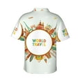 thumbnail image 3 of Balery World Travel3 Print Men's Hawaiian Shirts Short Sleeve Beach Shirt Relaxed Fit Vacation Button Down Shirts-X-Large, 3 of 9