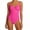 #0133Hot Pink, variant on Womens Plus Size One Piece Swimsuit European Solid Color Belly Covering Fashion Slimming Swimsuit with Shaping Bust Support Crisscross Back Beach Vacation Outfit