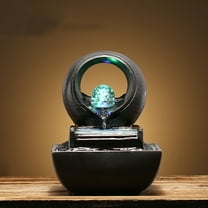 Indoor fountain desktop fountain mini waterfall fountain relaxing water feature feng shui zen meditation desktop fountain with rolling ball for home office interior space decoration
