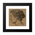 thumbnail image 2 of Pierre Puvis de Chavannes 15x15 Black Modern Framed Museum Art Print Titled - Woman's Head V, 2 of 5