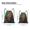 thumbnail image 2 of Saiise Colorful Owl Forest Pattern Sports Drawstring Backpack - String Swim Gym Bag with Wet Proof Pocket for Women&Men-Medium, 2 of 6