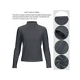 thumbnail image 4 of Gustave Women's Long Sleeve Mock Turtleneck Tops Slim Base Layer T-Shirts Soft Lightweight Solid Pullover Sweater - Black, 2XL, 4 of 7