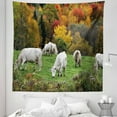 thumbnail image 1 of Farm Animal Tapestry, Photo of Grazing Cows on Hill with Colorful Autumn Trees Agriculture Print, Fabric Wall Hanging Decor for Bedroom Living Room Dorm, 5 Sizes, Multicolor, by Ambesonne, 1 of 1