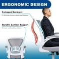 Mesh Office Chair, Ergonomic Computer Chair with Flipup Arms and
