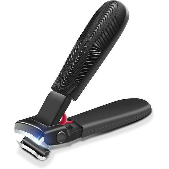 Nail Clippers for Thick Nails - Wide Clippers, Heavy Duty Nail Cutter with Catcher,Nail Clipper for Men and Women, Black
