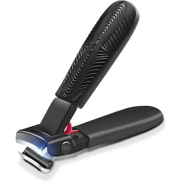 Nail Clippers for Thick Nails - Wide Clippers, Heavy Duty Nail Cutter with Catcher,Nail Clipper for Men and Women, Black