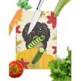 thumbnail image 2 of Caroline's Treasures Longhair Black and Tan Dachshund Thanksgiving Glass Cutting Board Large, 2 of 2