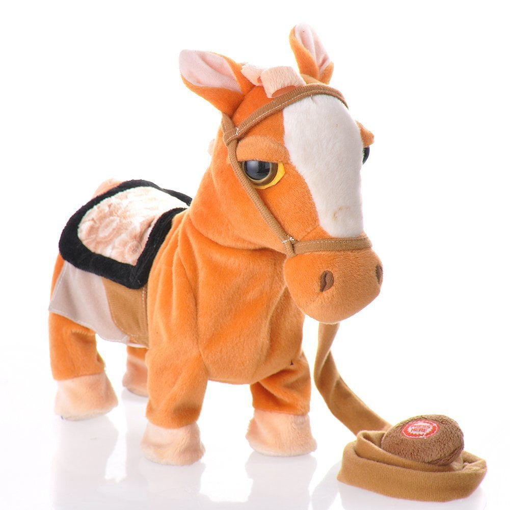 Animatronic Walking Dancing Horse Plush Kids Toy Realistic Sounds