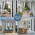 thumbnail image 5 of Black Gray Striped Outdoor Curtains for Patio Waterproof, Windproof Privacy Curtains with Weighted Bottom, Farmhouse Stripe Art Outside Drapes for Picnic Garage Backyard Cabana 54"x108" 1 Panel, 5 of 8