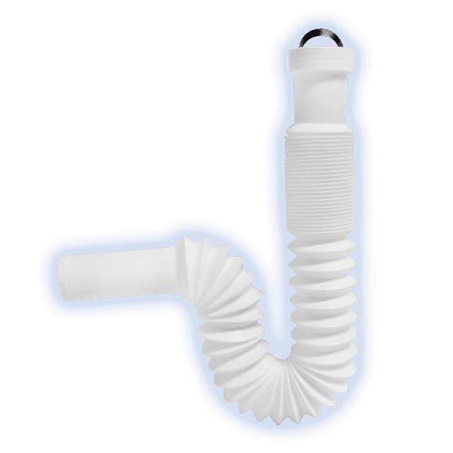 Extensión trampa flexible de 80 cm para lavabo. Salida a desagüe 1 1/4"