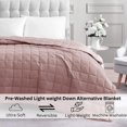 thumbnail image 3 of Casa Platino Bed Blanket Queen Size - Soft Pre-Washed Quilted Blanket - Lightweight Queen Size Blanket - All Season Queen Blanket - Microfiber Down Alternative Blanket Queen Size - Sepia Rose, 3 of 5