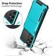 thumbnail image 5 of for Galaxy S21 Ultra Wallet Case Credit Card Holder 4-Card Flip Men Women Cover Slot Back Pocket Dual Layer Protective Hybrid Hard Shell Bumper Armor Case for Samsung S21 Ultra 6.8 Light Blue, 5 of 14