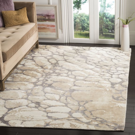 SAFAVIEH Mirage Harlan Geometric Area Rug, Grey/Ivory, 9' x 12'