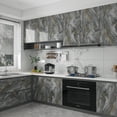 thumbnail image 6 of CHIHUT Dark Grey Marble Contact Paper for Countertops 17.7"x100" Removable Waterproof Peel and Stick Wallpaper Glossy Marble Wallpaper Self Adhesive Vinyl Film for Kitchen Cabinets Table Shelf Liners, 6 of 9