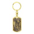 thumbnail image 4 of Celestial Zeus Stainless Steel or 18k Gold Premium Swivel Dog Tag Keychain, 4 of 8