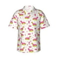thumbnail image 2 of Goofa Dachshund Dog Puppy Hawaiian Shirt for Men, Unisex Summer Beach Casual Short Sleeve Button Down Shirts,Aloha Tropical Floral print shirt-Large, 2 of 9