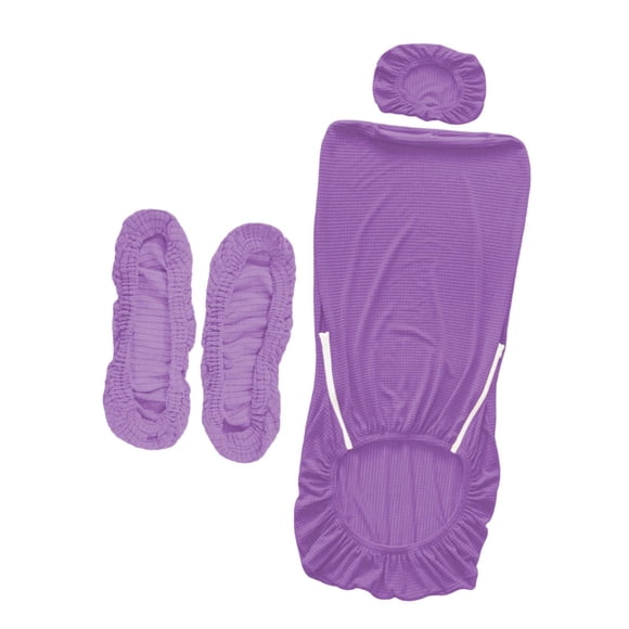 Luzkey Housse de Chaise de Bureau avec Appui-Tête, Housse d'Accoudoir Extensible, Housses de Chaise d'Ordinateur de Bureau Protectrices Lavables pour Bureau Maison Violet