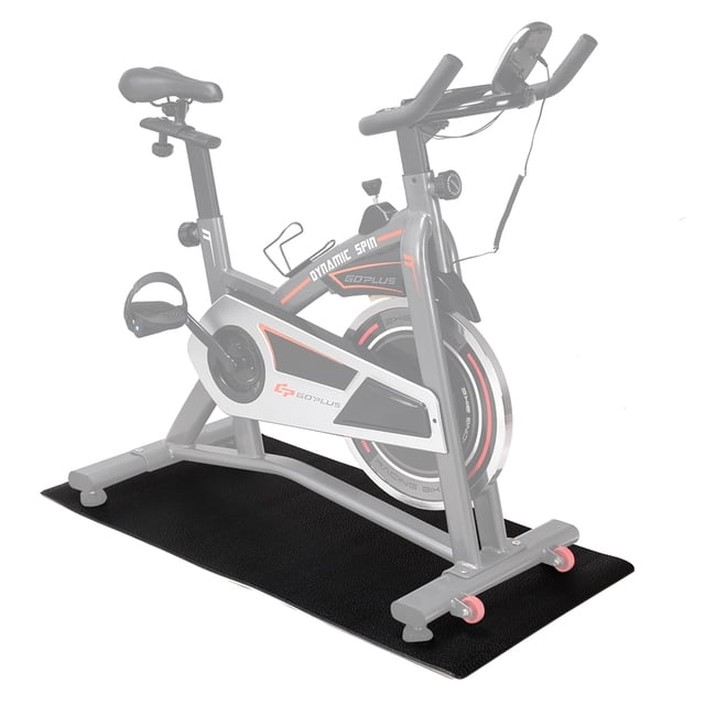 Costway Funda de protección para aparatos de gimnasia 120x60cm Estera de bicicleta de gimnasio negro