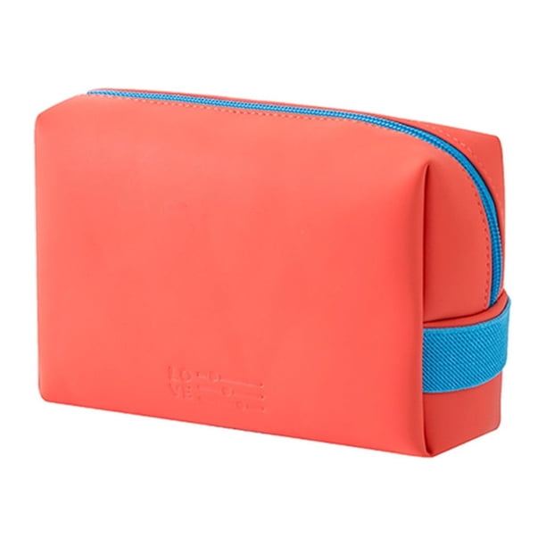 Xihbxyly Neceser, Elegante Estuche de Maquillaje Portátil, Organizador de Artículos de Tocador de Gran Capacidad, de Cuero de Fácil Limpieza, Imprescindibles de Viaje, para Viajes Nocturnos, con Dise