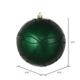thumbnail image 2 of Vickerman N182574D 4.75 in. Midnight Green Candy Ball Ornament with Circle Glitter Pattern  4 per Bag, 2 of 3