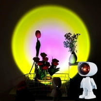 AMERTEER Robot Sunset Projection Lamp - 360 Degree Visual Mood Rotation Sunset Led Night Light Usb Led Projection Light Romantic Visual Mood Lighting Lamp For Bedroom Wedding Garden Party Home