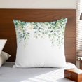 thumbnail image 4 of Eucalyptus Leaves Pillow Covers 16x16 Inch, Spring Summer Watercolor Botanical Linen Pillowcase with Invisible Zipper, Decorative Throw Pillow Covers Cushion Case for Couch Sofa Bed Living Room, 4 of 9