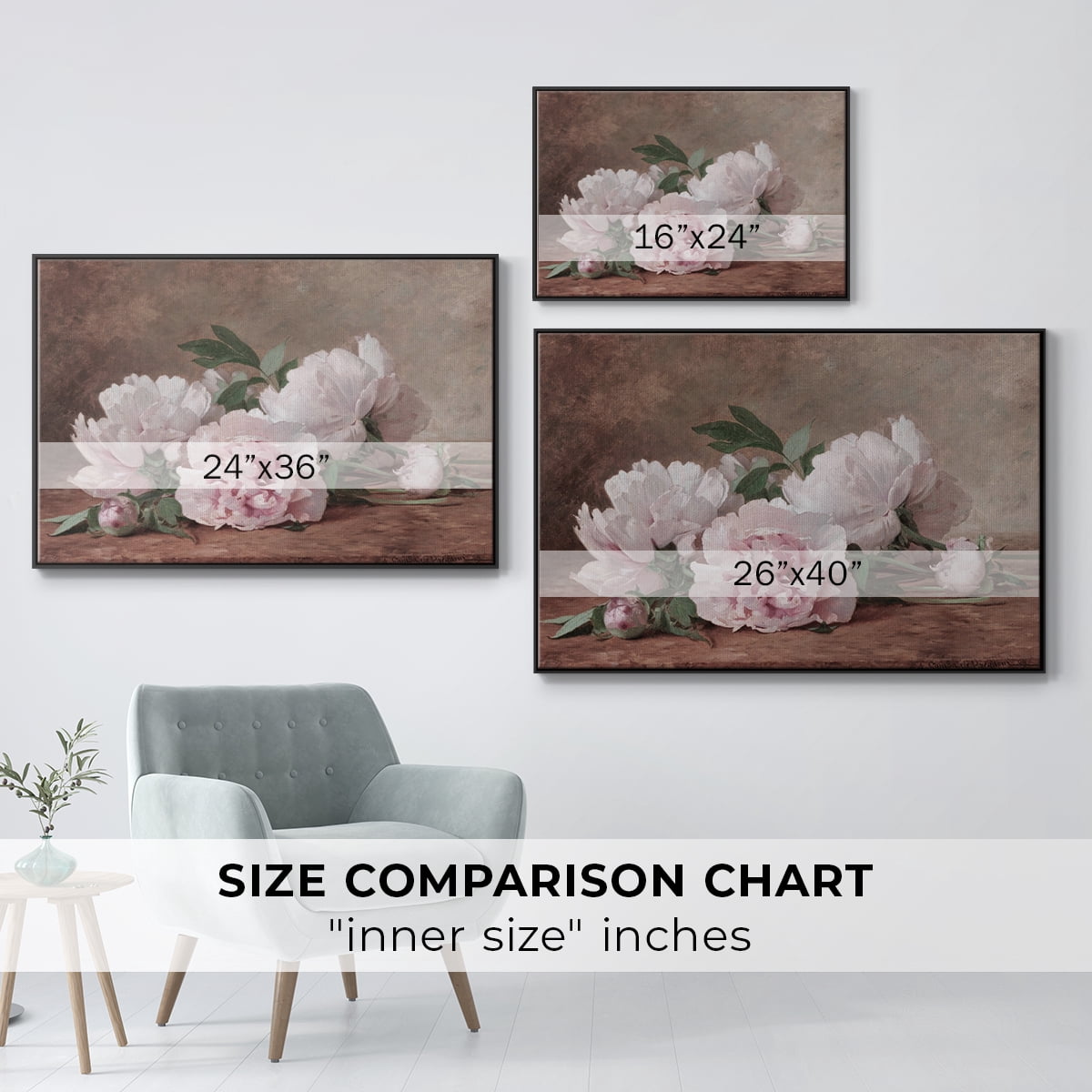Vintage Botanical Print-XXXVI By Wexford Home Framed in Black Wood Gallery Wrapped Canvas 25 in. x 37 in.