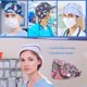 thumbnail image 3 of Paquete De 4 Gorros De Trabajo Para Enfermera, Servicio Prolongado, Color Puro, Botón Pulido Opaco, Gorros De Trabajo Multifuncionales Unisex, Uniformes De Trabajo seitruly AP008643-29, 3 of 5