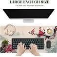 thumbnail image 4 of Japanese Gaming Mouse Pad Cherry Blossom Desk Mat XXL Extended Anime Large Mouse Pad Gaming Keyboard Mouse Mat Desk Pad for Computer Laptop Non-Slip Rubber Base Mousepad with Stitched Edges, 4 of 6