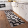 thumbnail image 4 of Addison Rugs Indoor/ Outdoor Addison Yuma Modern Cobblestone Washable Area Rug 2'3" x 7'6" - Gray, 4 of 5