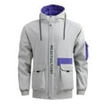 thumbnail image 3 of Men Autumn&Winter Long Sleeve Pockets Coats Hooded Blouse Jacket, 3 of 4