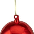 thumbnail image 3 of Northlight Shiny and Matte Christmas Glass Ball Ornament - 3.5" - Red and White, 3 of 5
