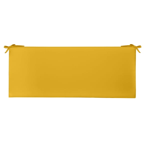 RSH Décor Indoor Outdoor 3” Foam Bench Cushion with Ties (44” x 18” x 3”), Solid Yellow