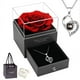 thumbnail image 1 of Regalos del día de San Valentín para mujer Collar de rosa real roja eterna 100 idiomas para expresar Te amo Flores eternas Regalos de rosas para esposa Novia Mamá Su Día de San Valentín Día de la mad, 1 of 3