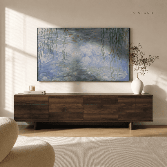 78 Inch Modern TV Stand for TVs Up to 85”, Entertainment Center, Dark Brown