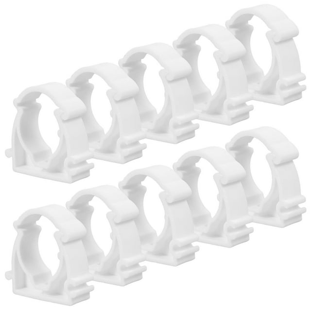 100pcs PVC Tube Clamps for Water Pipes – Leakproof Pipe Clips with Vibration Damping Insert, Quick Hose Support Brackets for Plumbing Applications