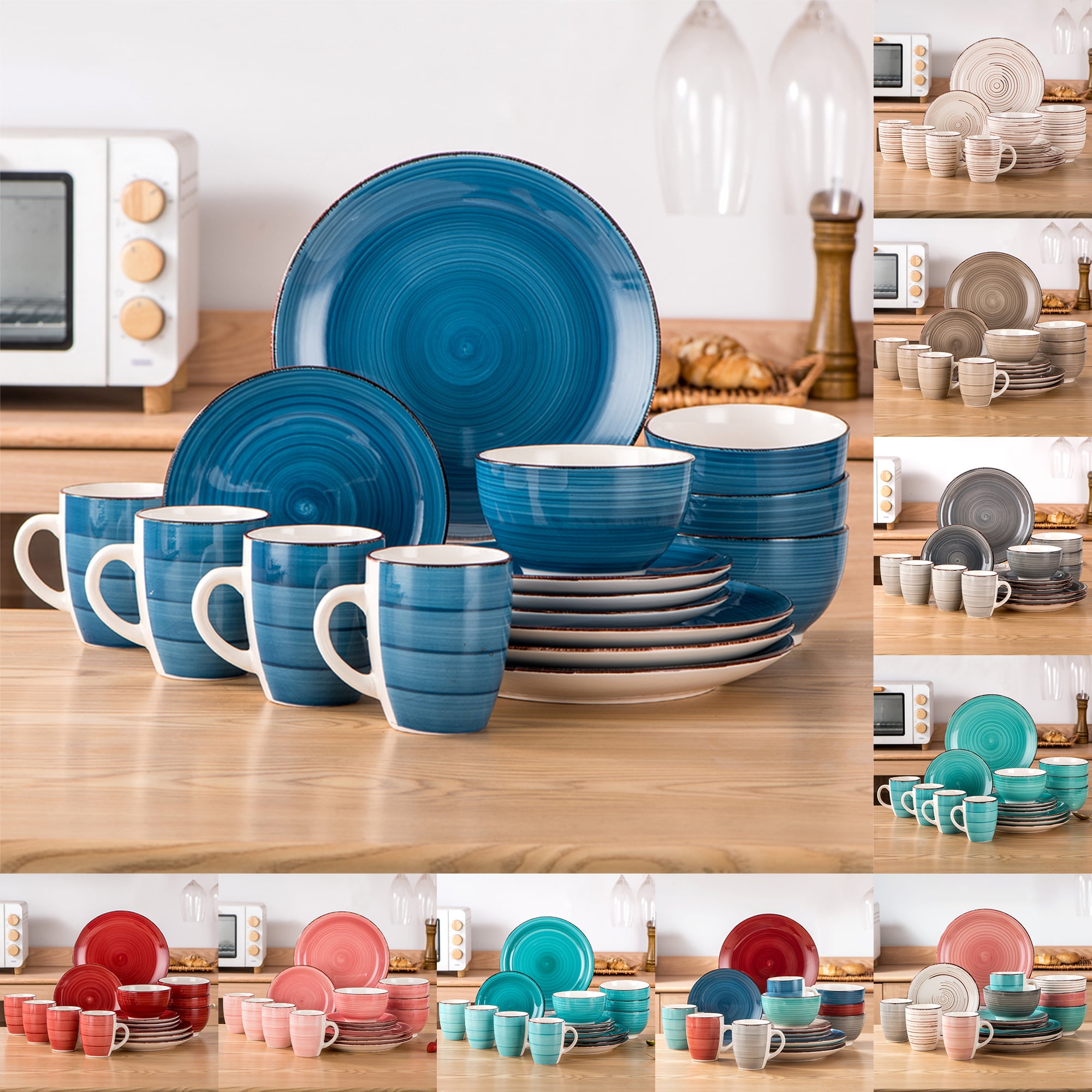 16-Piece Dinnerware Set Plates Bowl Porcelain Mug Dishwasher Microwave Oven Safe 