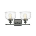 thumbnail image 2 of Innovations Lighting  Ballston Urban Bell - 2 Light 18" Bath Vanity Light Oil Rubbed Bronze Finish/Clear Deco Swirl, 2 of 5
