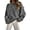 Dark Gray, variant on Women's Oversized Crewneck Long Sleeve Fuzzy Knit Casual Chunky Warm 2024 Fall Pullover Sweaters Top Trendy Outfits