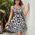thumbnail image 3 of Colorful Leopard Print Sundress Sleeveless Dress Summer Women Clothes Dress for Women Dresses, 3 of 7